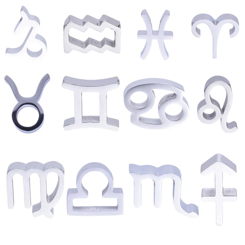 

Charms Fashion 12 Twelve Constellation Symbols Stainless Steel Pendant For DIY Necklace Bracelet Birthday Gifts Women Jewelry, Bronze;silver