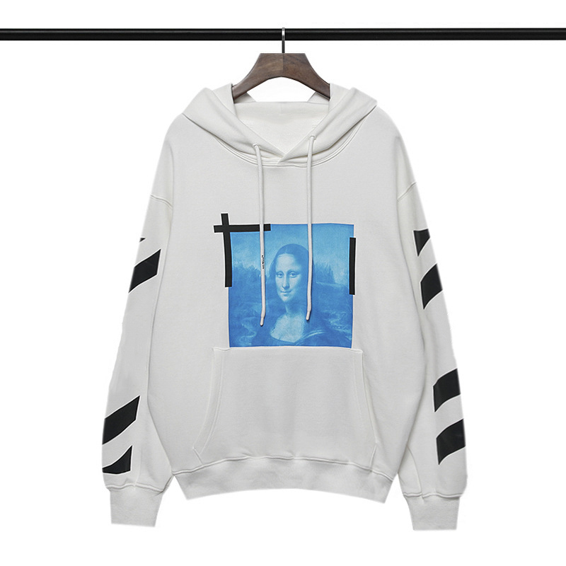 Off Designer Fashion Hip Hop Oil Painting Print Mens Hoodies Arrow X Printed Hoodie Unisex Hooded Casual Harajuku Pullover EU SIZE