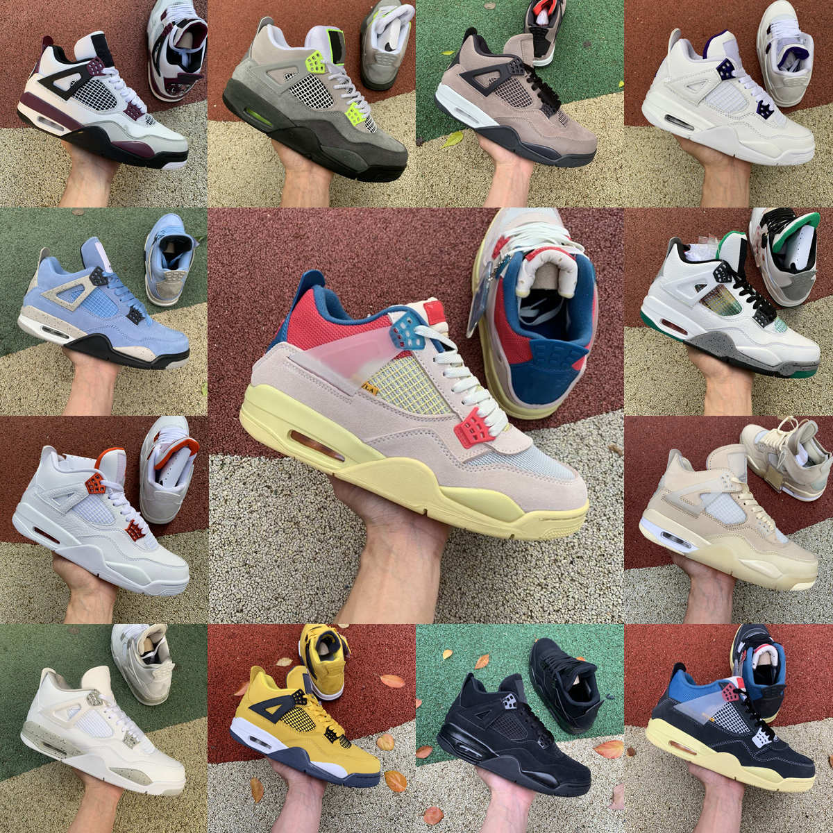 

University Blue men Basketball shoes 4 White Sail Union Guava Ice sneakers Jumpman 4s Metallic Purple Flight Nostalgia Pure Money Trainer sports