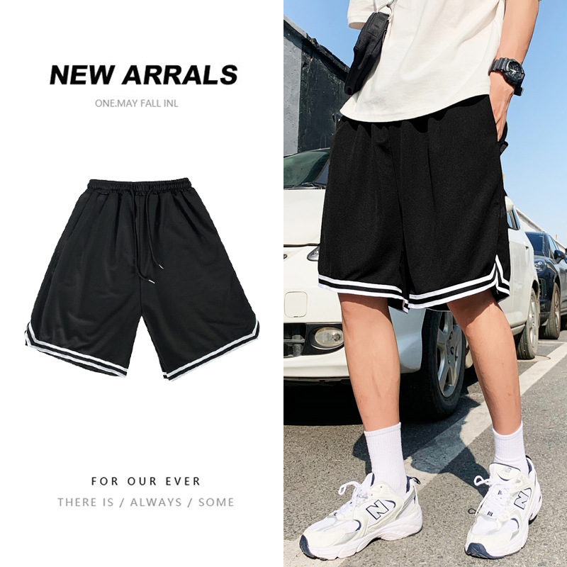 

Mens summer sports shorts Men ourdoor fashion street wear male GYM clothes man fitness pants, Black