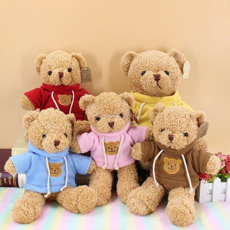 

30cm Lovely Soft Teddy Bear Plush Toy Stuffed Animals Playmate Soothing Doll PP Cotton Kids Toys Valentine's Day gift, Extra fees not product