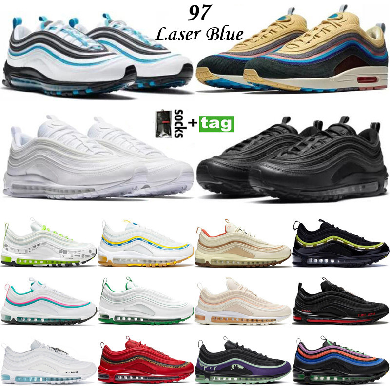 

2022 TOP Quality Undefeated Cushion OG 97 Mens Running Shoes Sean Wotherspoon Laser Blue Black Bullet Satan Cork Designer 97s Sport Sneakers