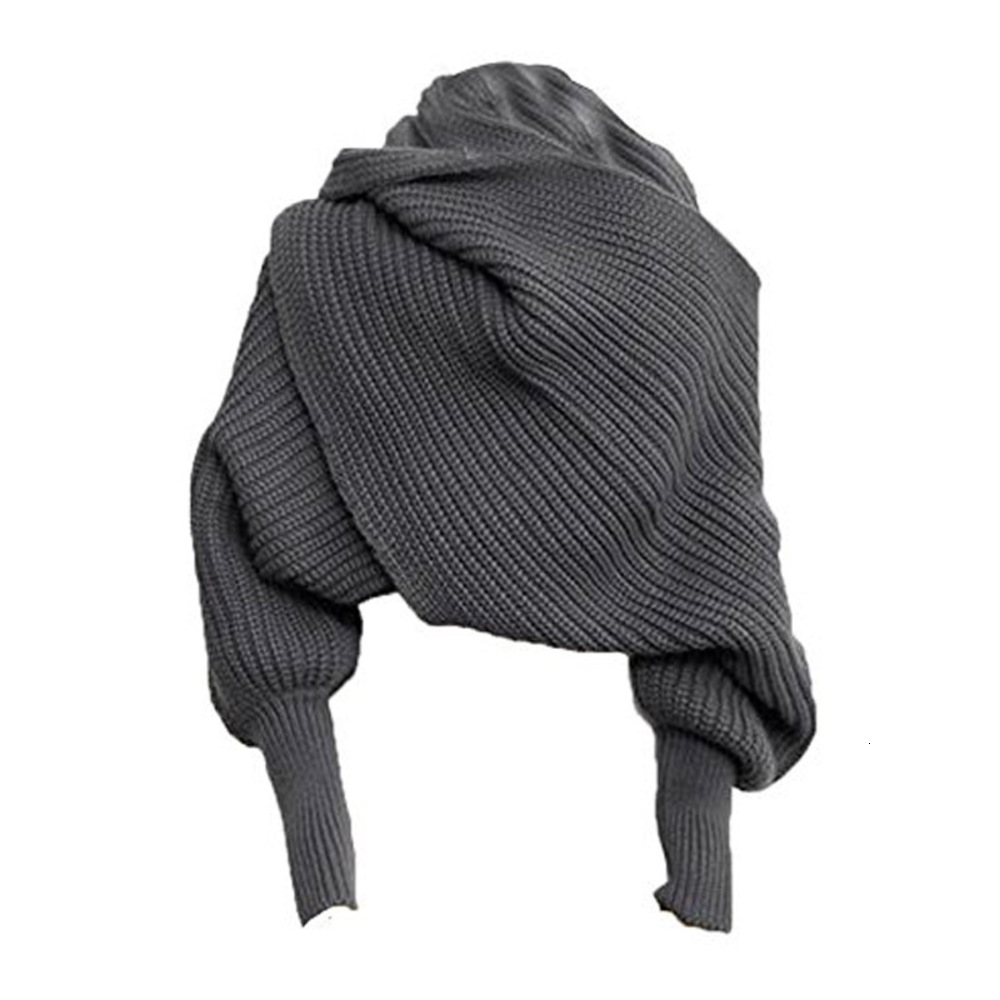 

Designer Fashion knitted scarf women's warm autumn and winter wool shawl monochrome