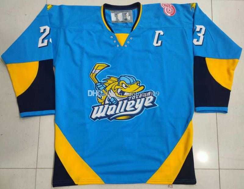 

2020 Toledo Walleye Alden Hirschfeld Hockey Jersey Embroidery Stitched Customize any number and name Jerseys, Picture color