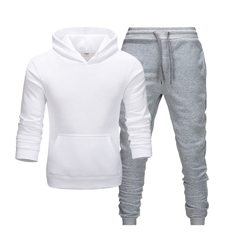

Men' fashion thickened warm Hoodie and trousers men' suit2021