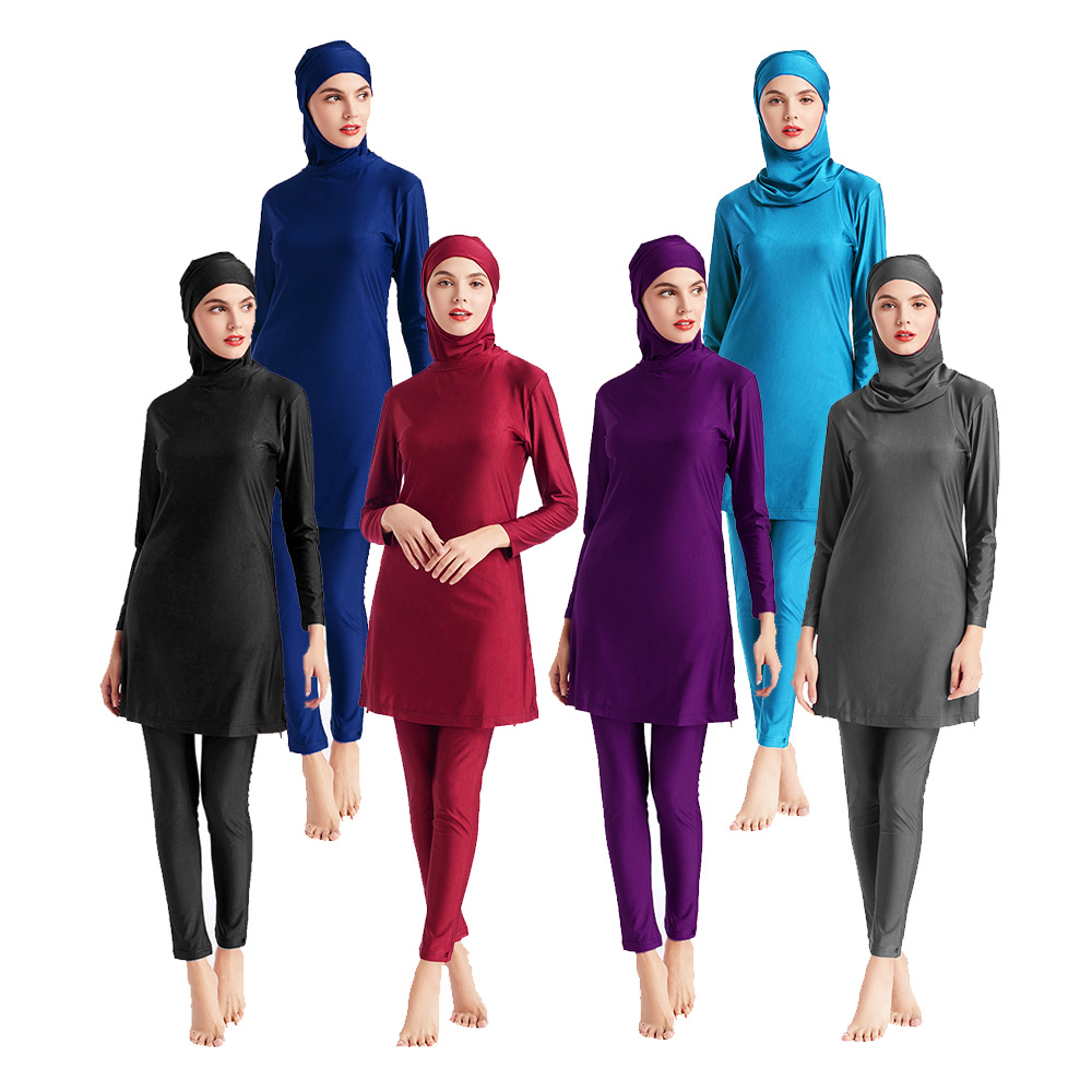 

2022 Plus Size 3pcs Swimming Suit For Muslim Fashion Swimwear Women Swimsuit Arabic Turkey Pakistani Islamic Swim Wear