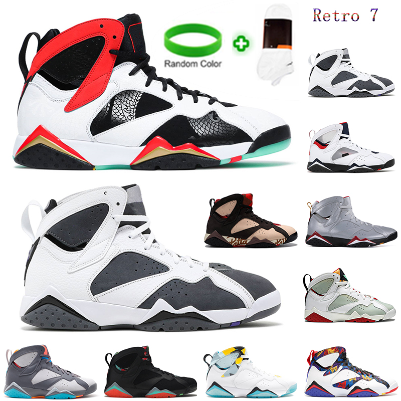 

Retro 7s Bordeaux Hare Raptor Olympic Ray Allen Men Basketball Shoes PANAME 7 Patta Sweater Greater Barcelona Nights French Blue Pure Money Sneaker, I need look other product