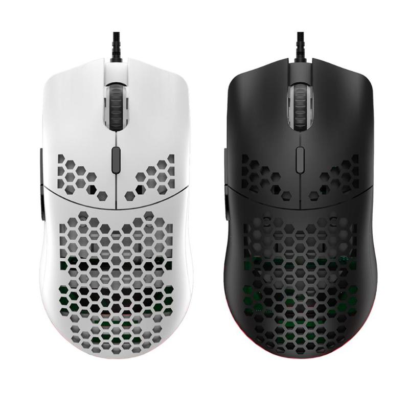 Mice M6 Hollow Honeycomb Pattern Game Mouse Lightweight RGB Wired Gaming 12000DPI 7Keys For Lovers 200IPS Moving Speed-image-708973708