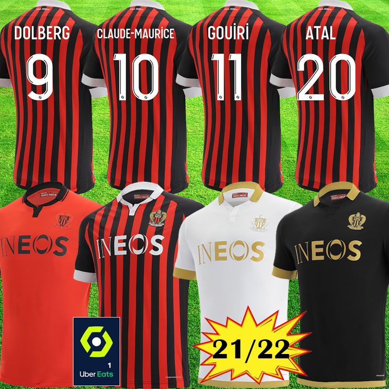 

21 22 OGC Nice soccer jerseys 2021 2022 OGC Nice LEES MELOU GOUIRI DOLBERG DANTE KAMARA ATAL Equiment maillot de foot football shirts, Home