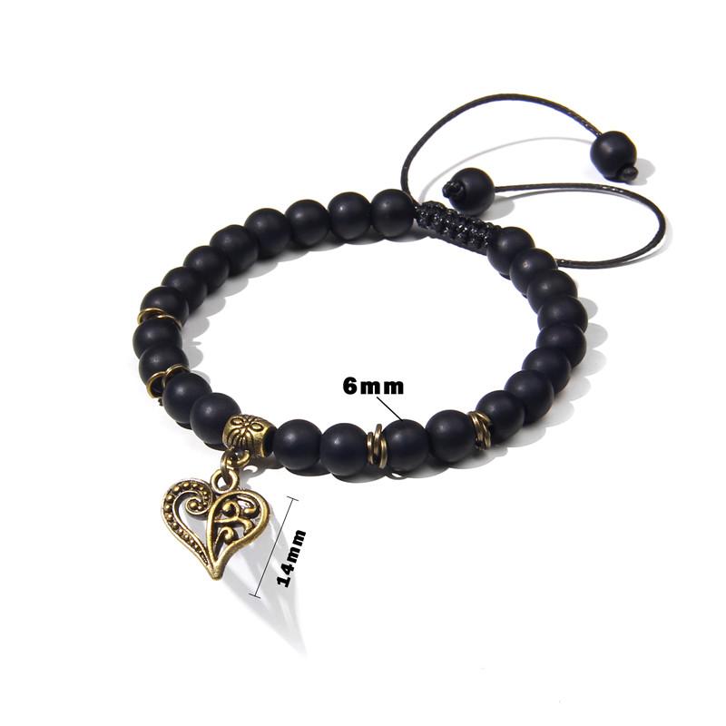 

Beaded, Strands Adjustable Peach Heart Pendants Bracelets For Women Round Natural Malachite Snowflake Beads Party Gifts Wholesale