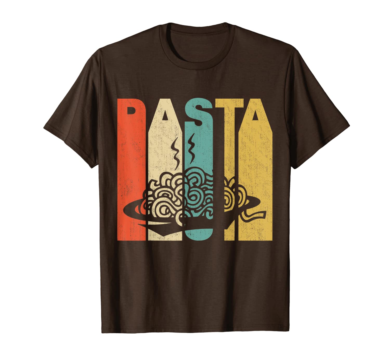 

vintage retro pasta silhouette t-shirt, White;black