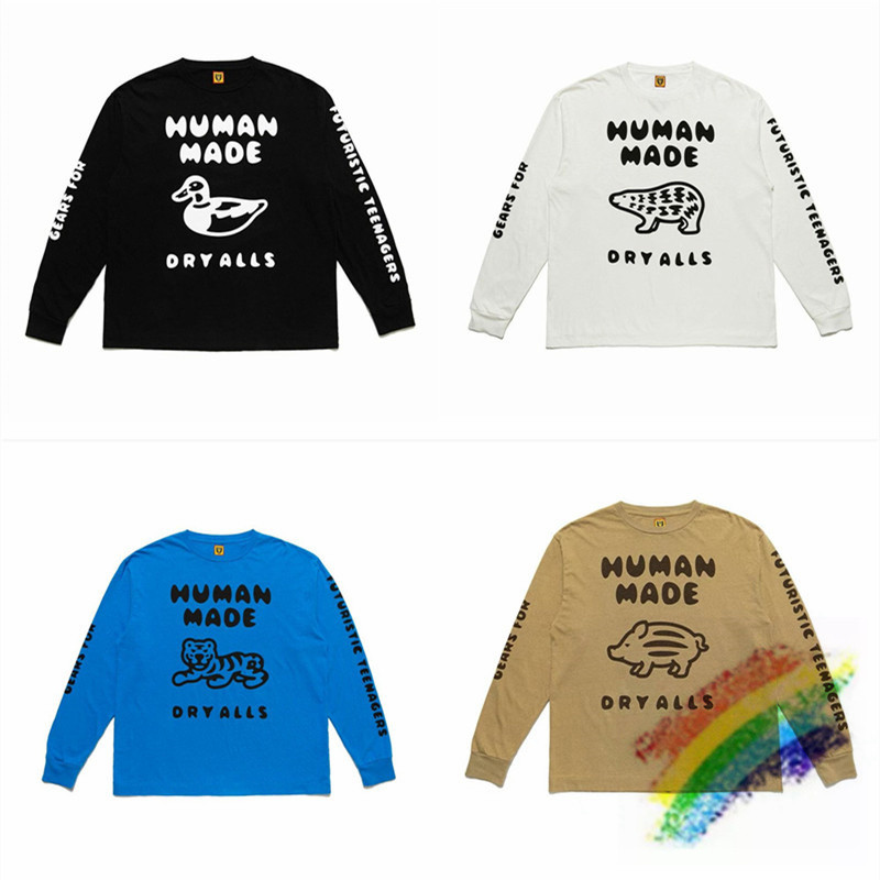 

2021fw T Shirt Men Women 1 Quality T-shirt Print Long Sleeve Tee Tops, White;black