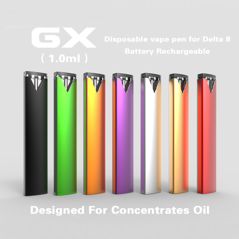 

0.5ml Thick oil disposable vape pen empty cartridges electronic cigarettes pod locked snap on rechargeable 280mah battery Ceramic Coil