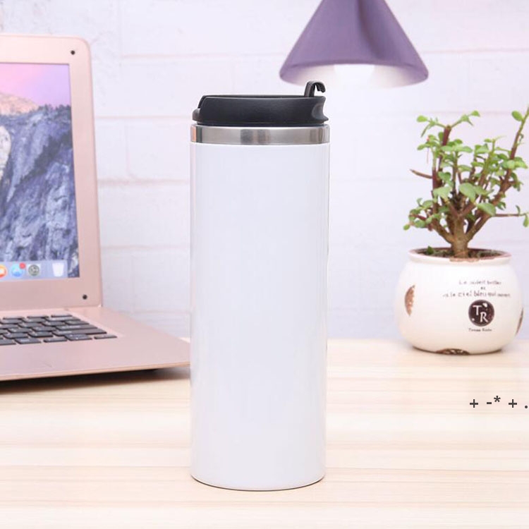 

Newest 420ml double wall stainless steel sublimation coffee mug vacuum insulated skinny tumbler with lid custom SEAWAY LLF12341, Multi-color