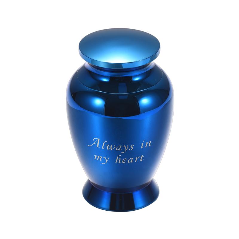 

Pendant Necklaces Engraved "Always In My Heart" Cremation Urns Stainless Steel Memorial Urn Mini Keepsake Ashes For Pet Human Cremains