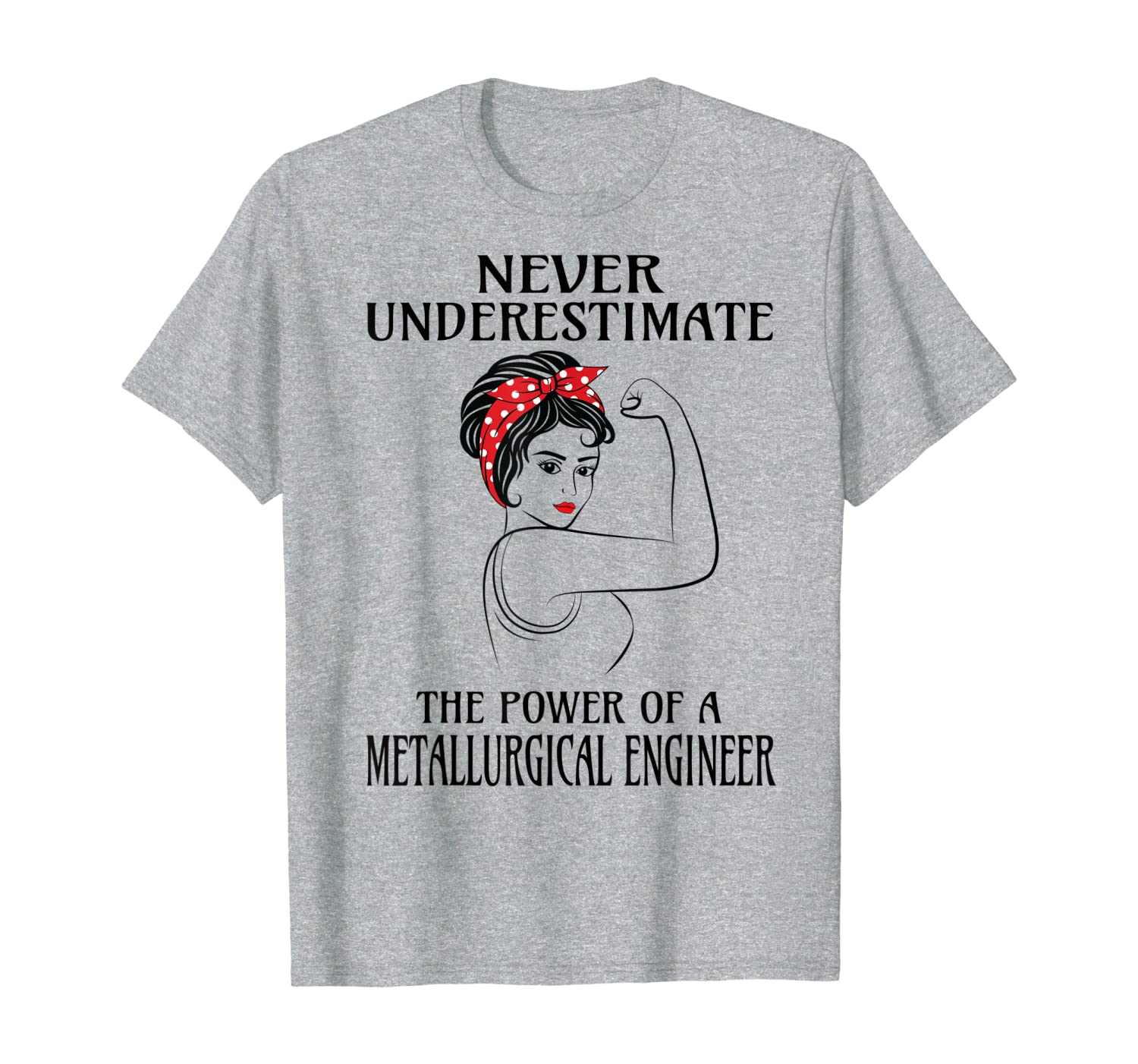 

never underestimate metallurgical engineer t-shirt, White;black