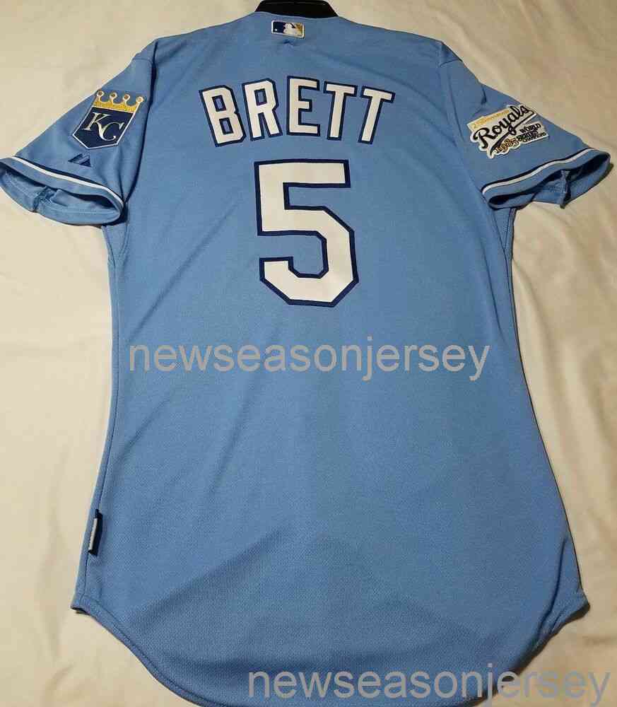 

Stitched retro jersey GEORGE BRETT COOL BASE JERSEY Men Women Youth Baseball Jersey XS-5XL 6XL, Blue