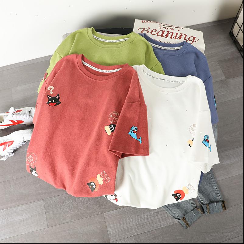 

fashion cartton women t shirts print casual harajuku shirt summer short sleeve o neck tee clothes female cotton, White