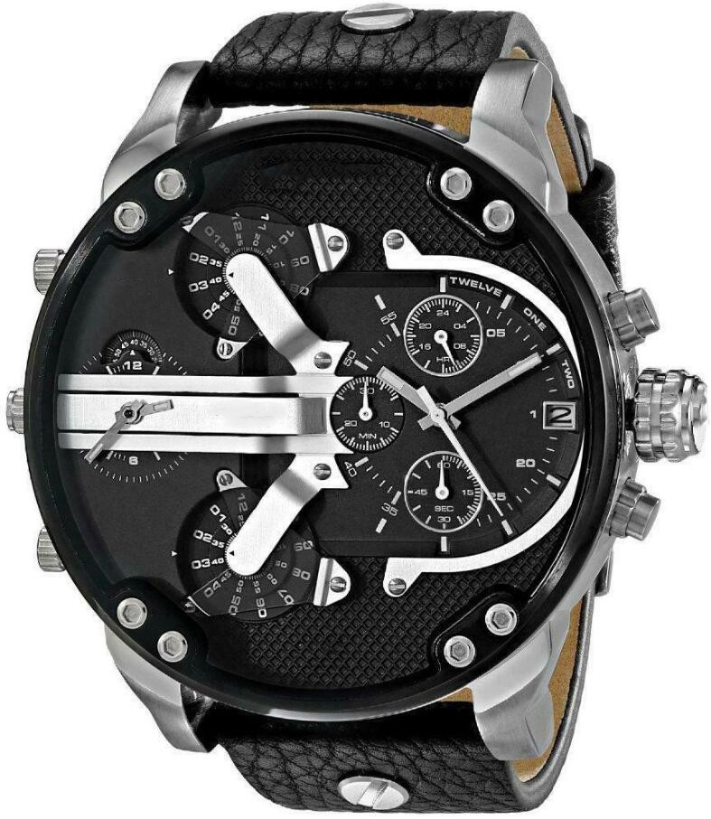 

NEW D7313 MENS MR DADDY 2.0 57MM CHRONOGRAPH WATCH - 2 YEARS WARRANTY + box, Black