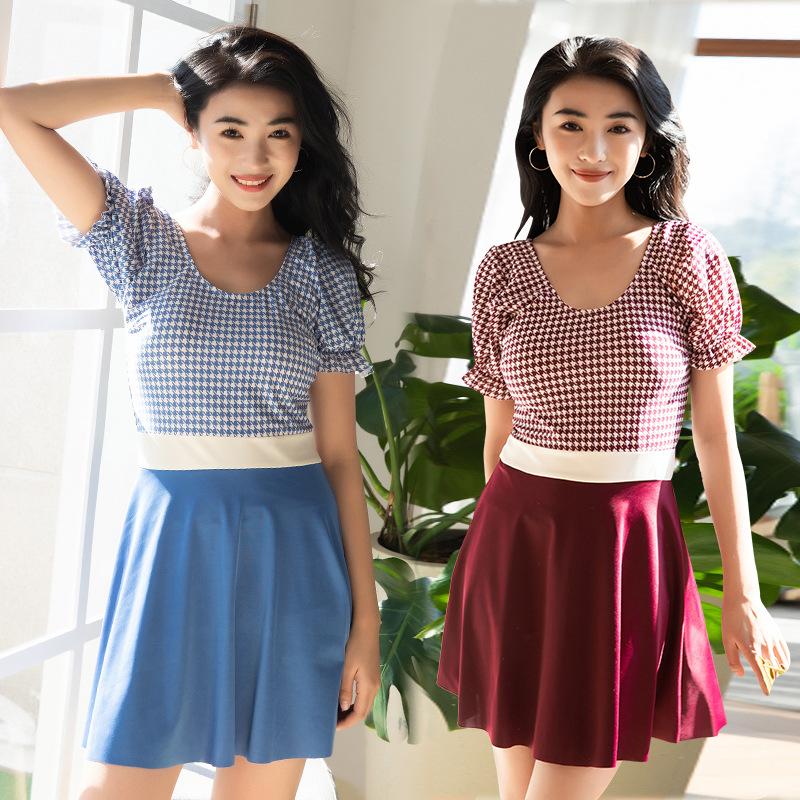 

One-Piece Suits 2021 Fashion Small Fresh And Thin Skinny Skirt Spring Ladies Pure Color Vacation Swimwear