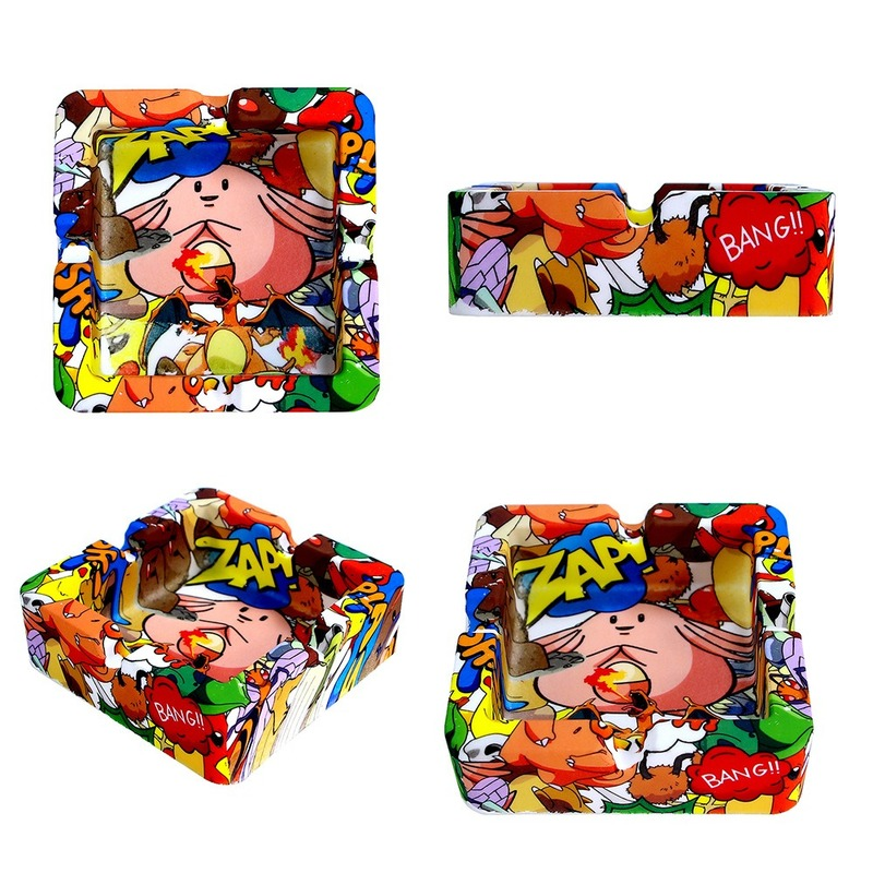 

Ashtray creative carton silicone printed ashtray household customized personalized silicone cigarette set Ashtray creativity