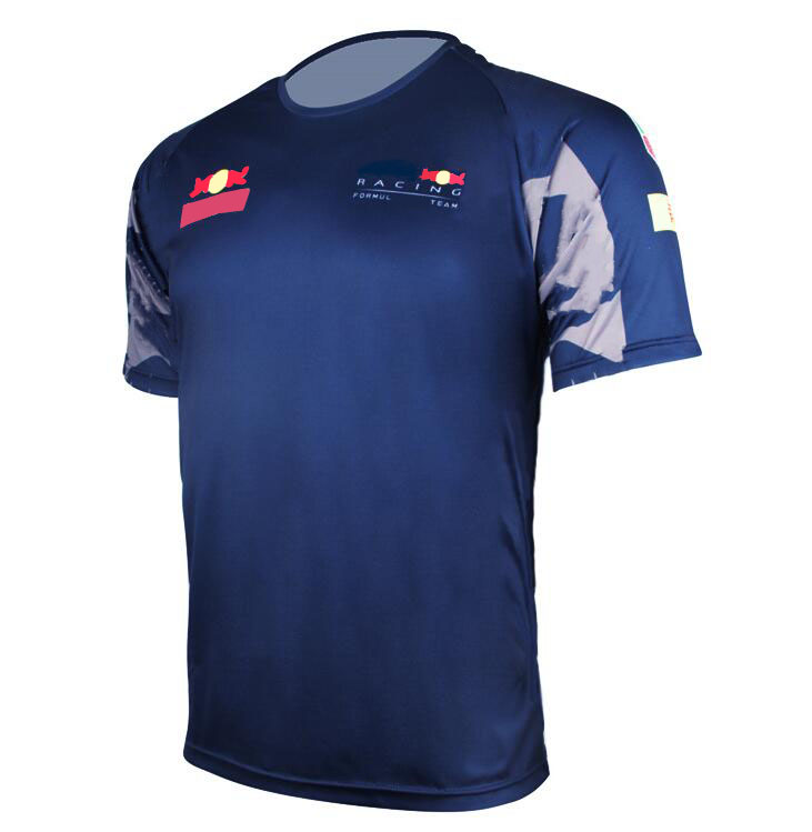 

2021 season F1 racing suit short-sleeved T-shirt red car team work casual quick-drying top can be customized