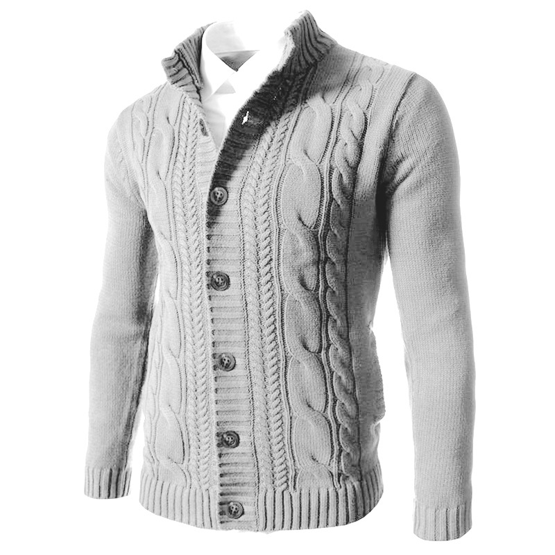

Men's Unisex Cardigan Knitted Solid Color Stylish Style Long Sleeve Sweater Cardigans Fall Winter, White;black