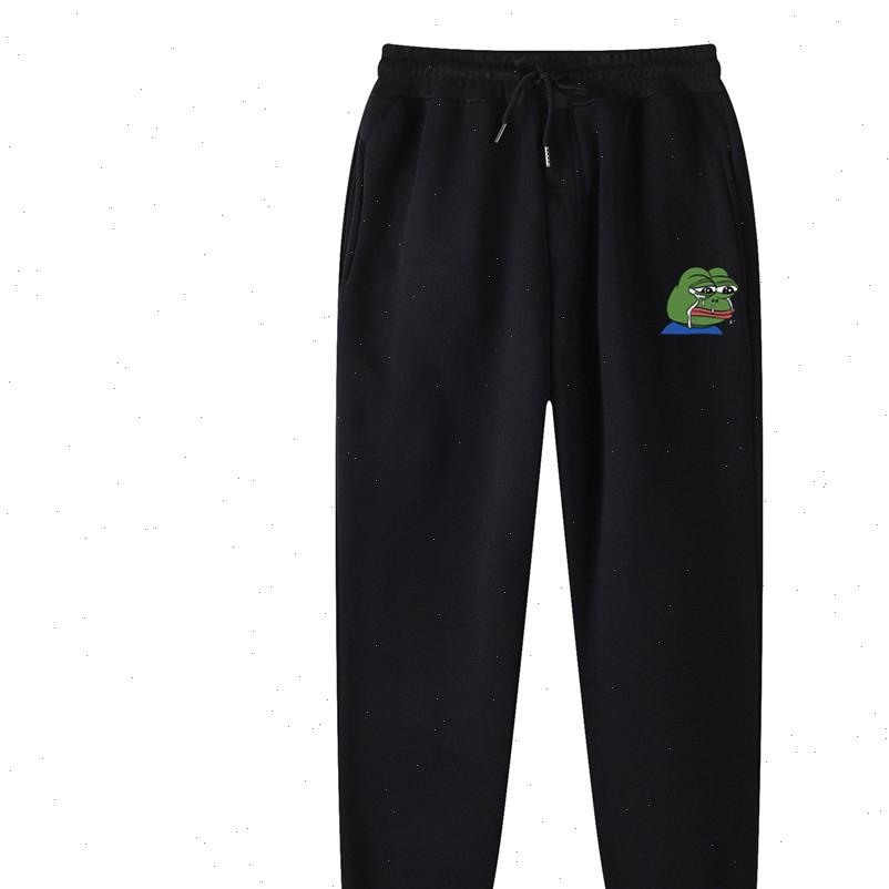 

funny frog print fleece trousers womens capri jogging streetwear comfortable sweatpants fitness workout running sporting clothing, Black;white