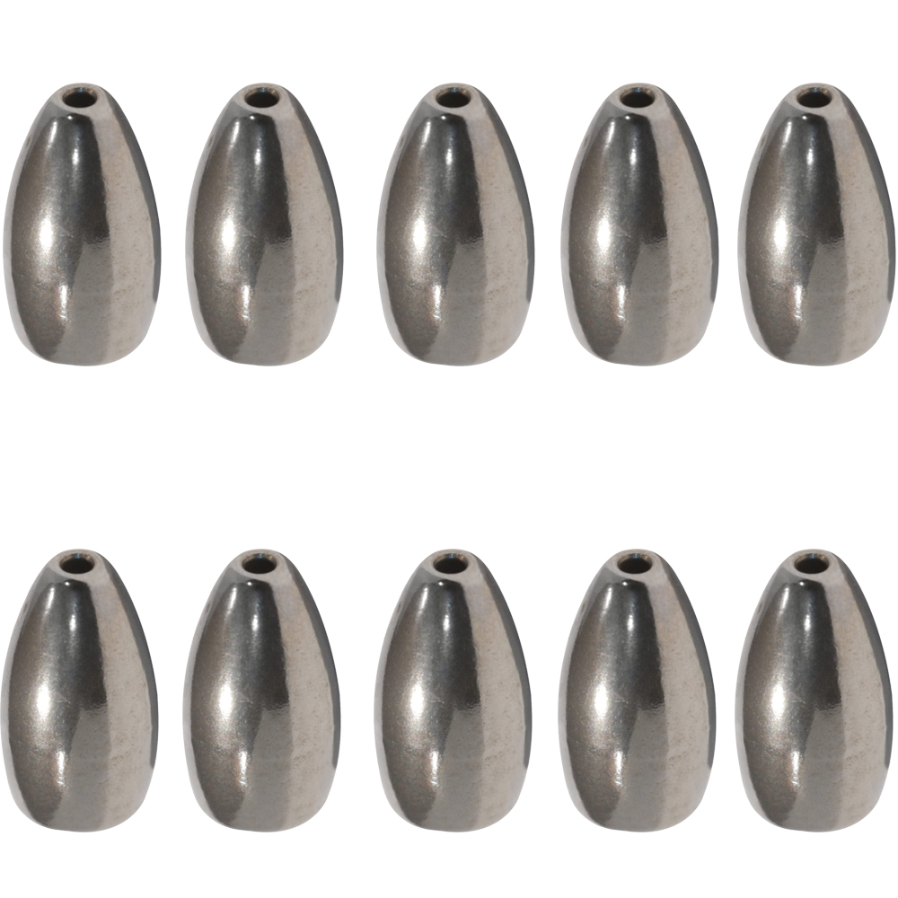 10pcs/bag Silver 100% Tungsten Sinker Bullet Casting Fishing Weights Tungsten Jigs Bait Rigs Fishing Flipping Worm Tackle-image-720596435