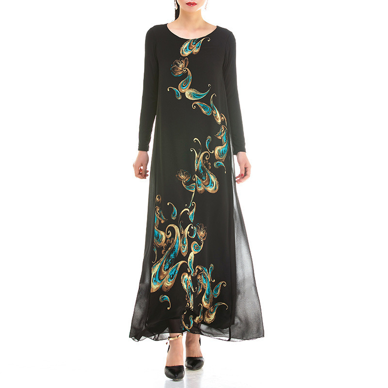 

Ramadan Turkey India Muslim Women Dress Model Chiffon Abaya Duabi Arabic Vestidos Moroccon Kaftan Islamic Clothing Jilbab Gown