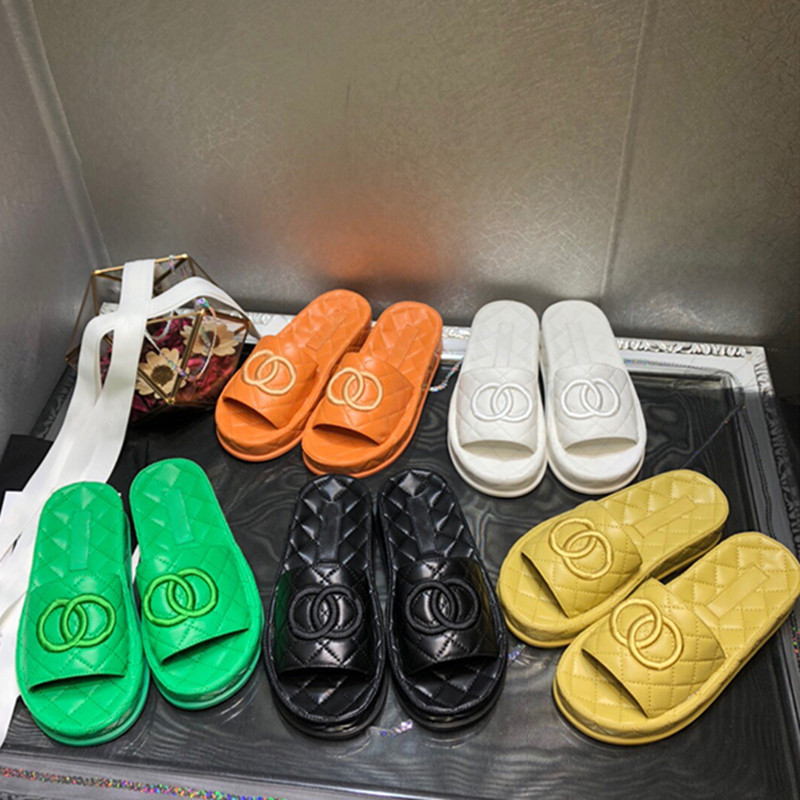 

Classic letter slippers for women wearing non-slip fashion casual joker mop flip-flops, Black