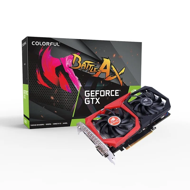 COLORFUL GTX 1660 SUPER BATTLE AX 6G GTX1660s Graphics Cards PC GPU Computer 1785Mhz 14000Mhz GDDR6 for BTC Mining-image-735257708