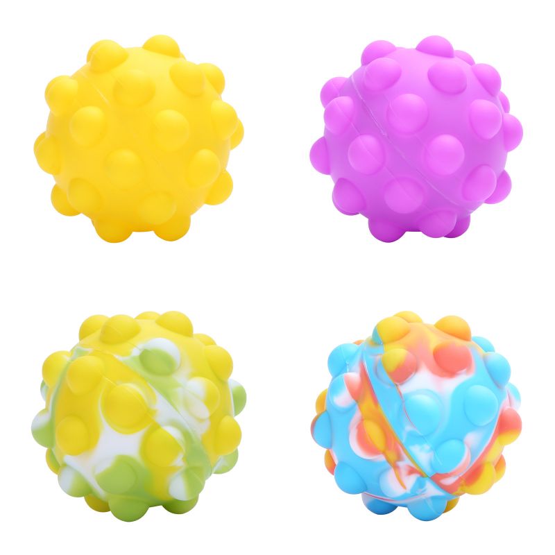 

Vent Fidget Toy Push Bubble 3D decompression bubble music ball silicone color Fidget ball rodent pioneer bubble ball 4172 Q2