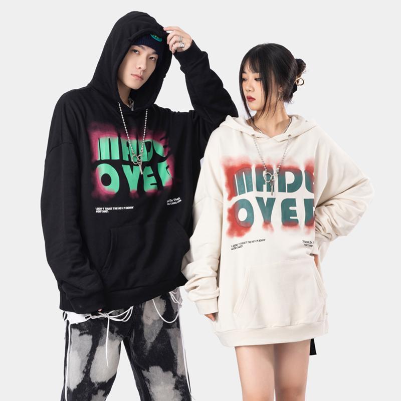 

Men's Hoodies & Sweatshirts Men With Necklace Oversized Goth Long Sleeve Vintage Sweatshirt Harajuku Streetwear Gothic Clothes 2021, Beige