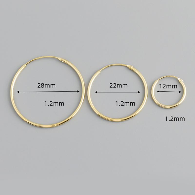 

Hoop & Huggie CANNER 2PCS Genuine 925 Sterling Silver Trend Korean Simple Earrings For Women Men Charming Chic Party Jewelry Accessories
