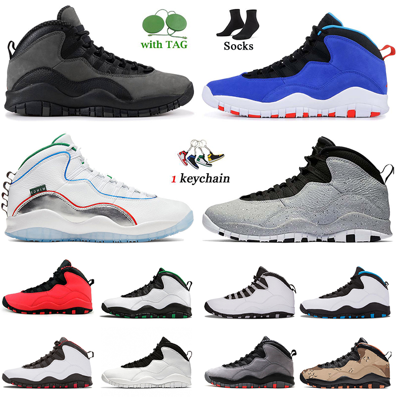 

Mens Jumpman 10s Basketball Shoes Off Men 10 Sneakers Trainers Shadow Tinker Racer Blue Wings Cement Smoke Grey OVO White Black Chicago GS Fusion Red Outdoor Sports, D32 cement 40-47