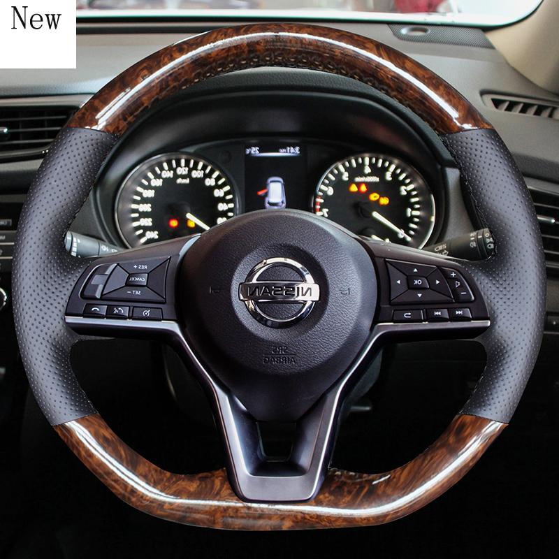 

High-quality DIY Hand-Stitched Leather Carbon Fibre Car Steering Wheel Cover For Murano TEANA XV Accessories Covers