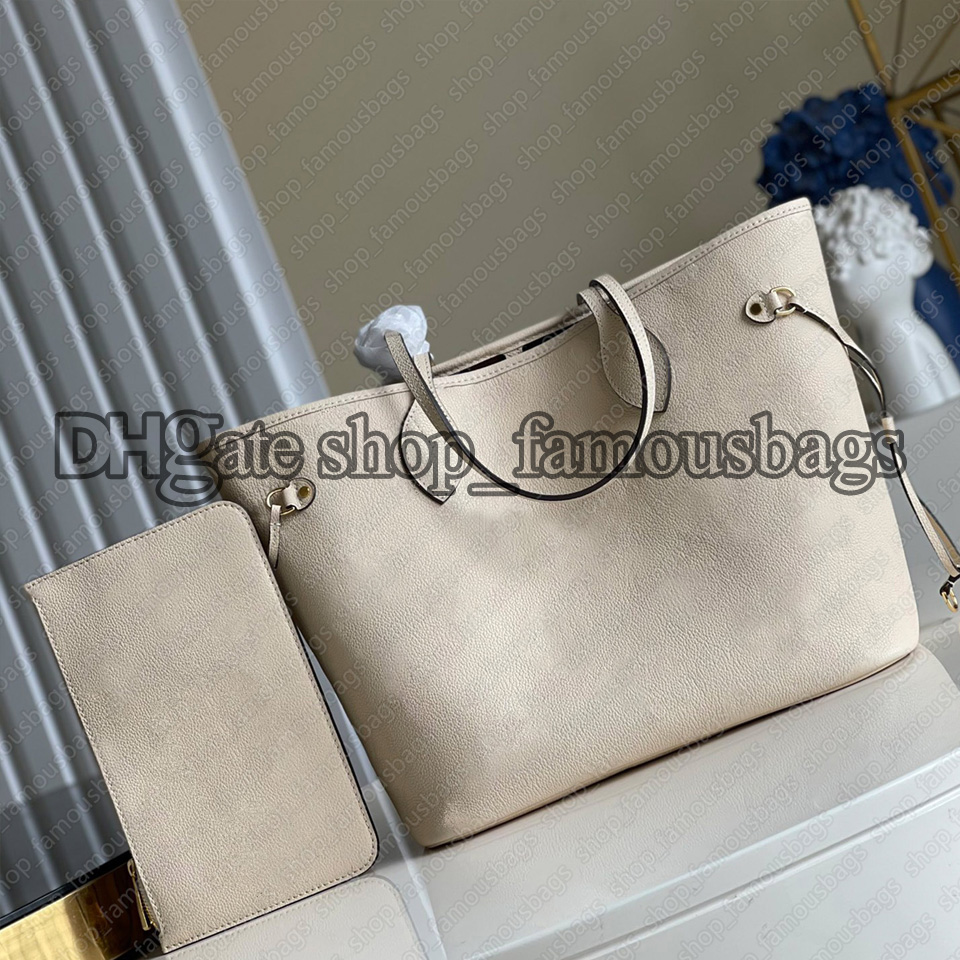 

Women Luxurys Designers Tote Bags white full genuine leather letters embossed with Date Code composite Handbags Shoulder neverfuII Shopping Bag, Contact us