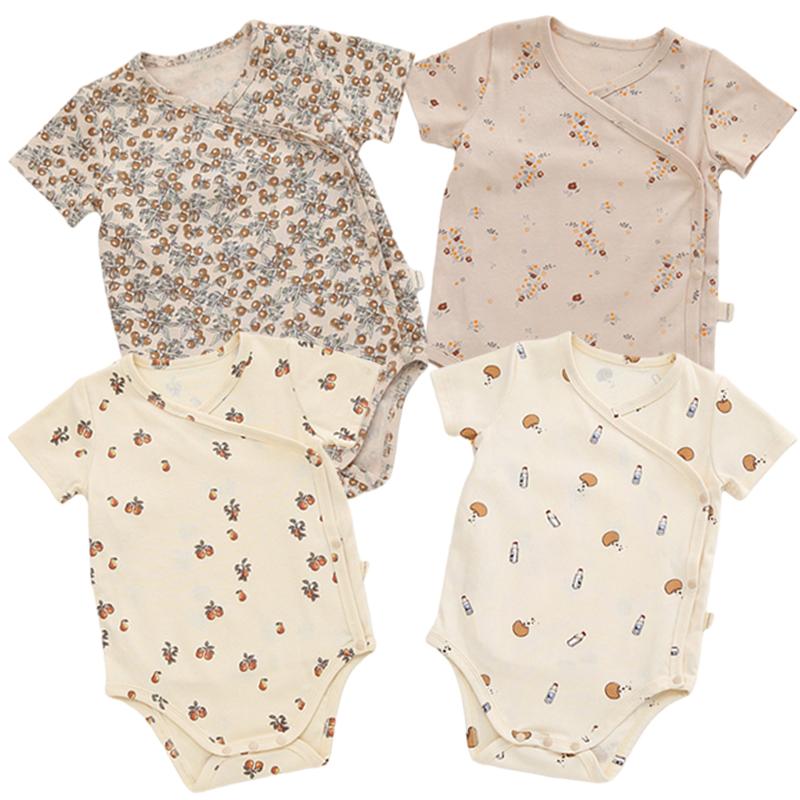 

Jumpsuits 0-24M Born Kid Baby Boys Girls Clothes Summer Short Sleeve Romper Print Cute Sweet Cotton Jumpsuit Lovely Body Suit Outfit, Blue