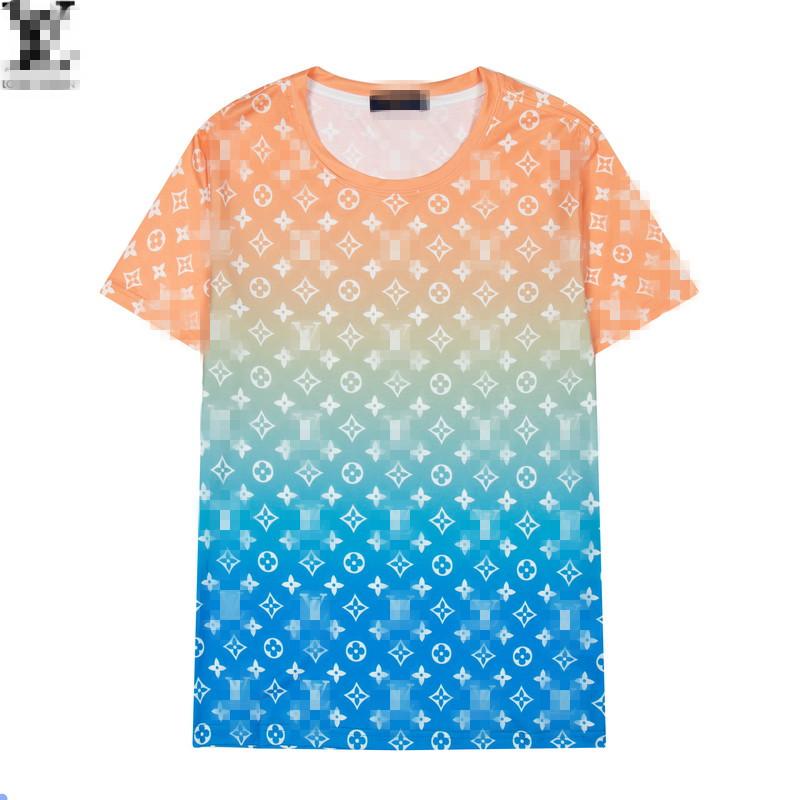

Summer LV LOUIS Wallet VITTON Tees Men T-Shirts Graffiti Fashion Full Print Cotton VUTTON Shorts Sleeve Clothing, White;black