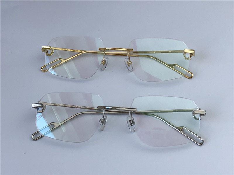 

transparent lens frame super light irregular rimless optical men business glasses top quality clear eyewear