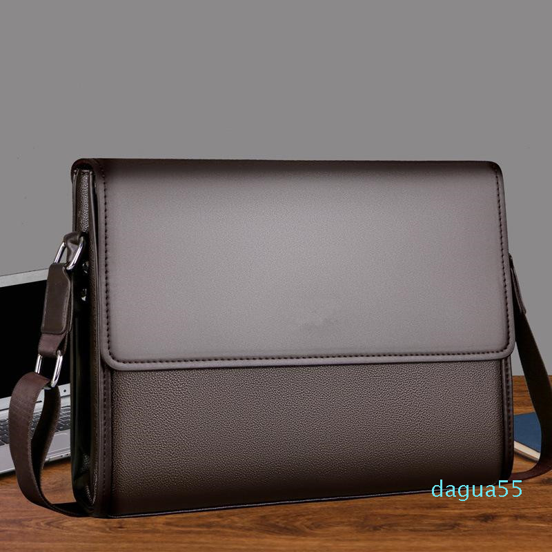 

Fashion Designer Luxury Simple Fashion Business Men Briefcase Bag Leather Laptop Bag Casual Man Bag Shoulder bags, Cross black