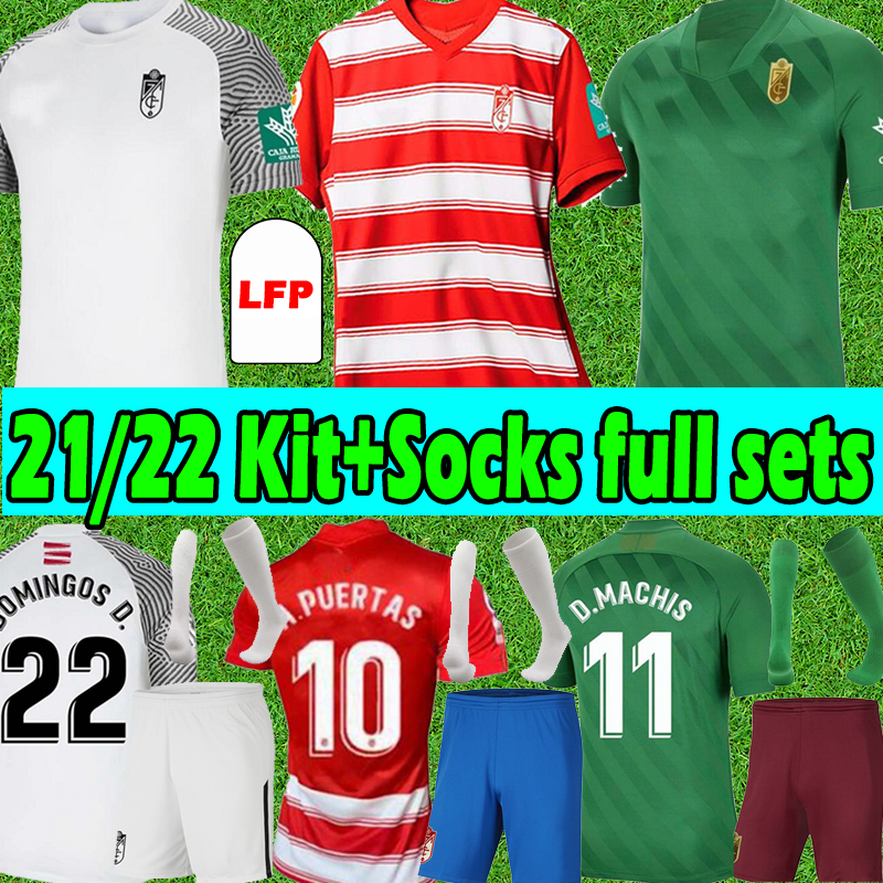 

2021 2022 Granada CF soccer jerseys MOLINA soro Germán L. Suárez A.PUERTAS DOMINGOS D. D.MACHIS AZEEZ jersey home away 3rd men kid kit+socks full sets 21/22 shirt Football, 21 22 home