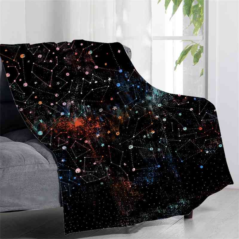 

Constellation sofa air conditioning nap thickened double-layer warm Plush blanket