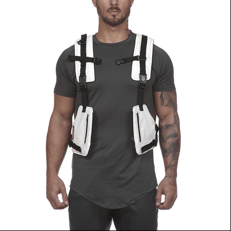 

chest bags male tactical vest highly visible reflective waist packs men multi pocket security anti theft