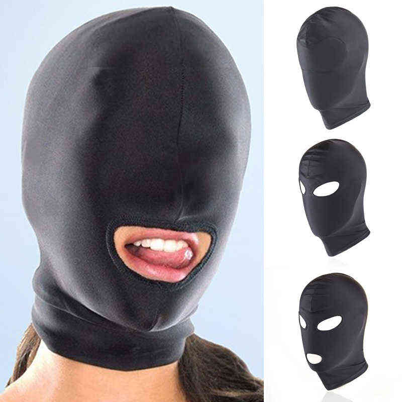 

New Arrival 1/2/3 Hole Men Women Adult Spandex Balaclava Open Mouth Face Eye Head Mask Costume Slave Game Role Play