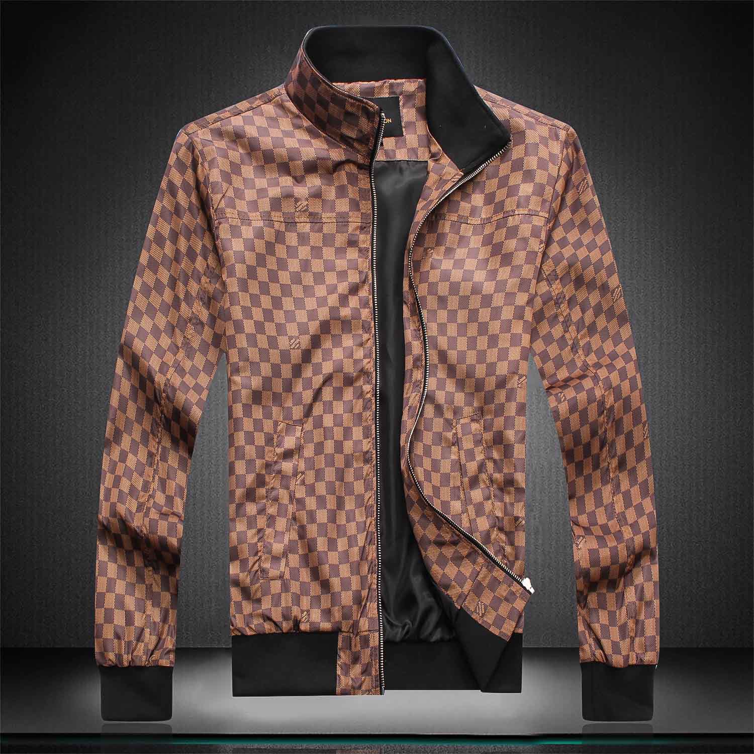 

mens jacket women girl Coat Production Hooded Jackets With Letters Windbreaker Zipper Hoodies Men Sportwear Tops Clothing light for a summers evening, Black;brown