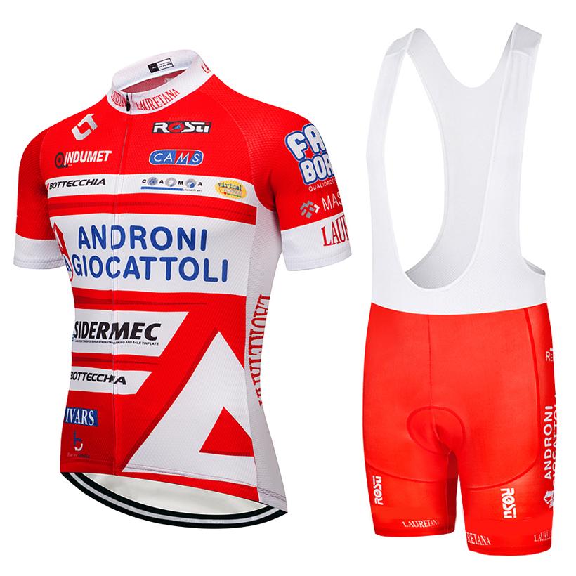 

Andron TEAM pro cycling jersey bibs shorts suit Ropa Ciclismo Mens summer quick dry BICYCLING Maillot wear, Black;red