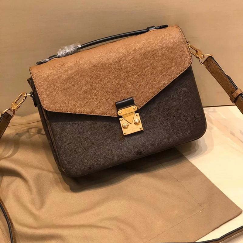 

2021bag Designers Handbags Purses bag High Quality Leather Female Fashion Pochette Metis Shoulder Luxurys bags, Brown