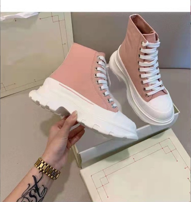 

high quality Fashion Tread Slick canvas Boots sneaker Arrivals Platform shoes High triple black white royal pale pink red women casual chaussures, Fu11